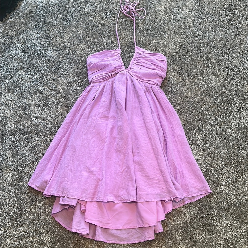 American Eagle Outfitters Lavender Backless Dress